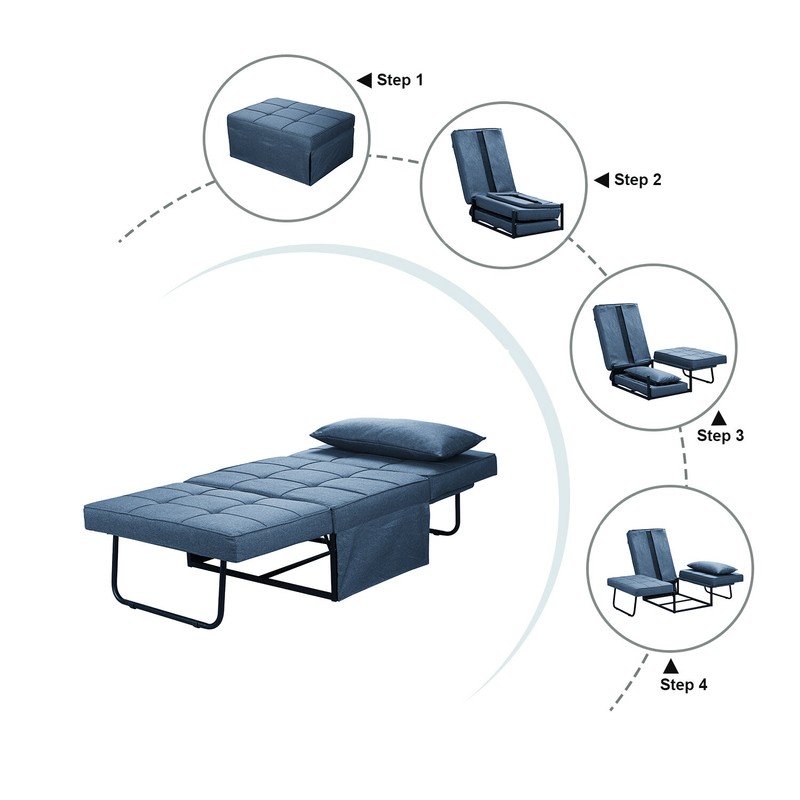 Chaliyah 74.02'' Armless Sofa Bed