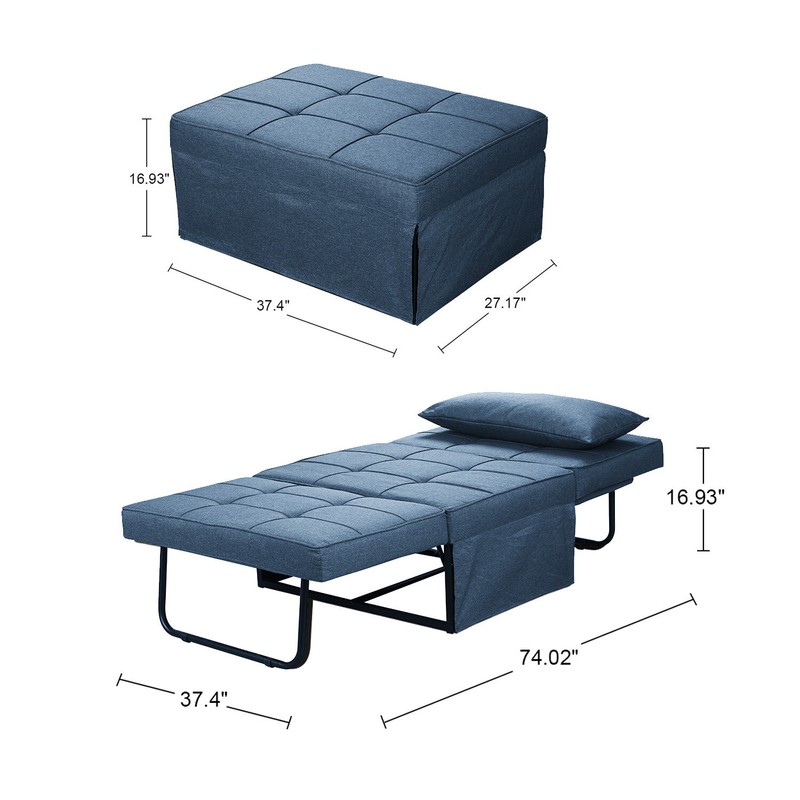 Chaliyah 74.02'' Armless Sofa Bed