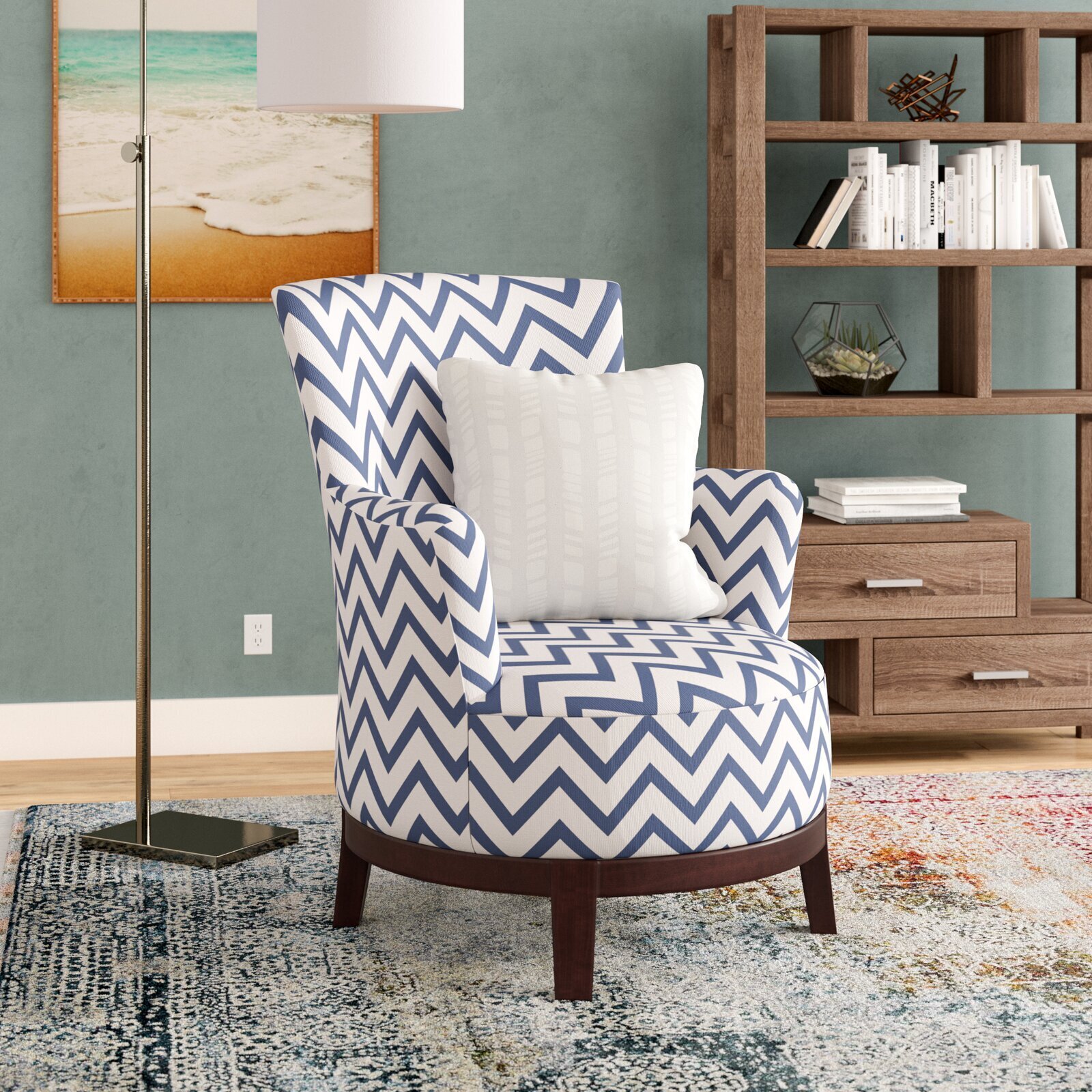 Chevron Patterned Arm Chair