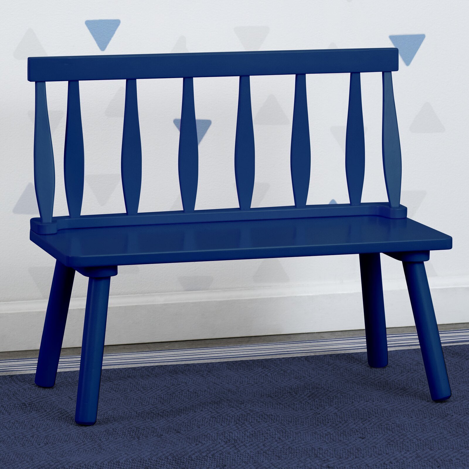 Child wooden bench in an accent hue