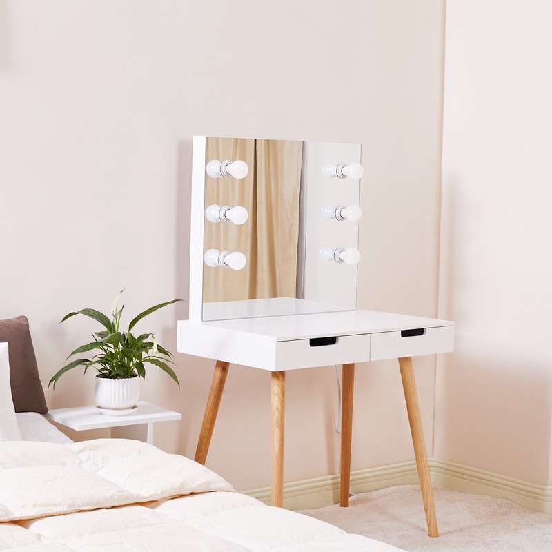 Ciccarelli Solid Wood Vanity with Mirror