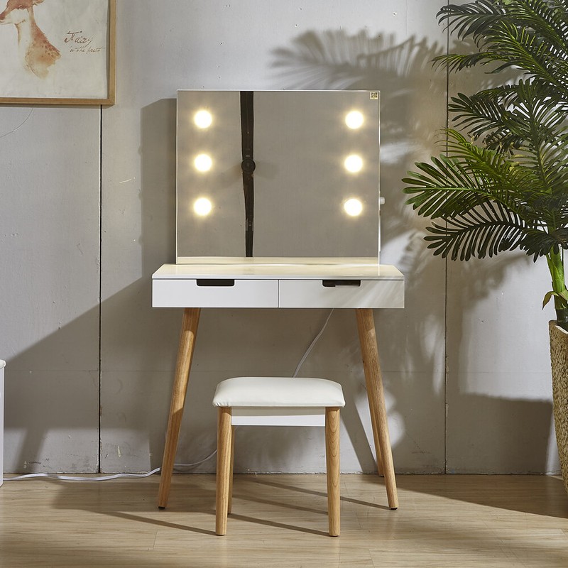 Ciccarelli Solid Wood Vanity with Mirror