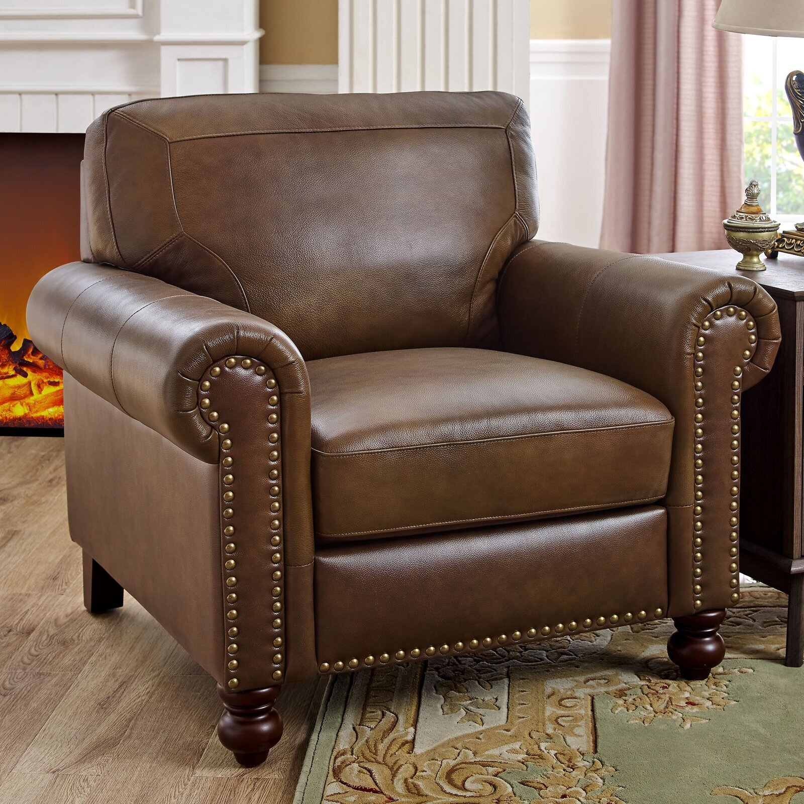 Classic Leather Comfy Chair 
