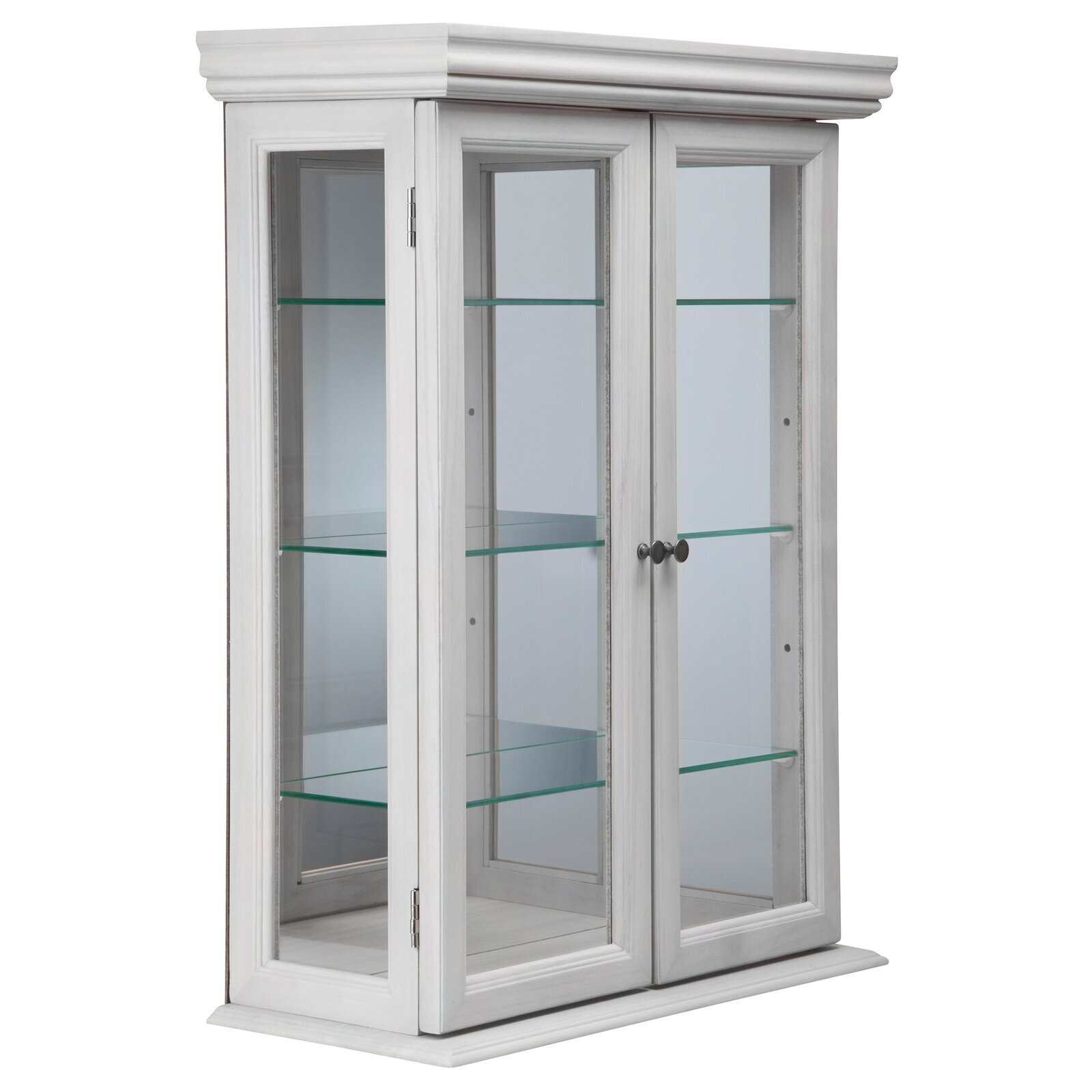 Classic Wall Mount Display Cabinet with Glass Doors