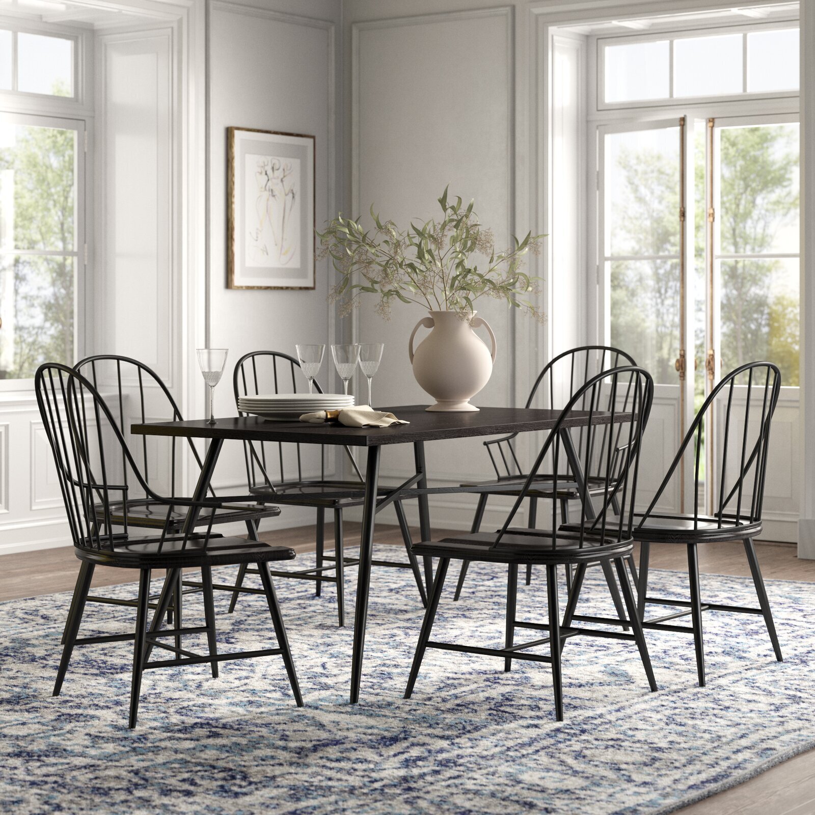 Classic Windsor Dining Table and Chairs