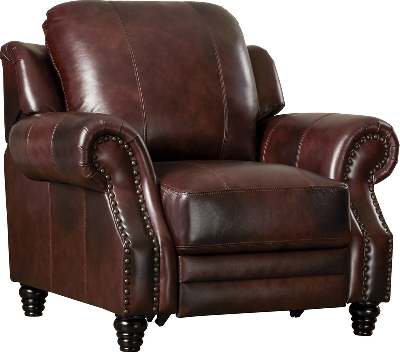 Clayhatchee 37'' Wide Genuine Leather Manual Wing Chair Recliner