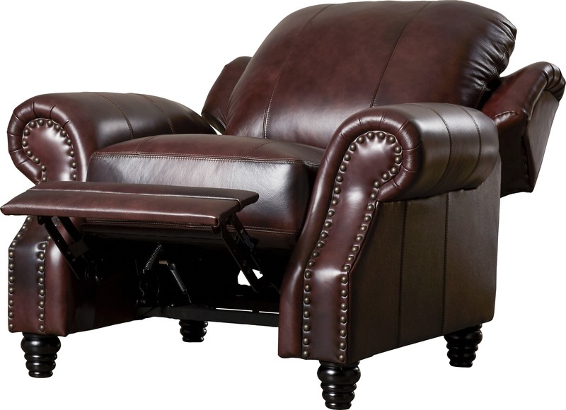 Clayhatchee 37'' Wide Genuine Leather Manual Wing Chair Recliner