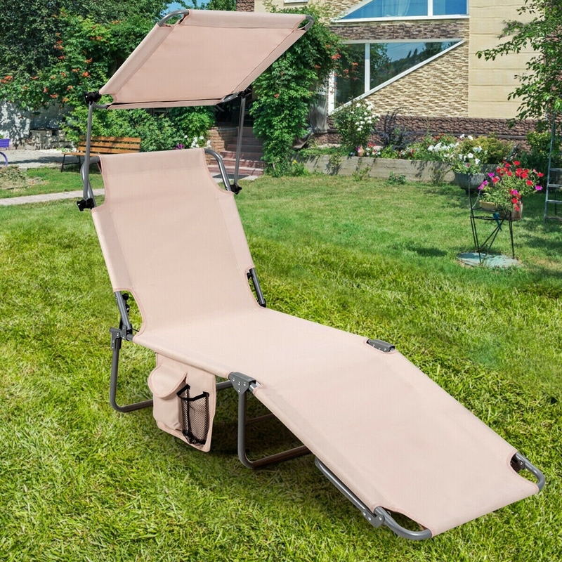 portable beach lounger with umbrella