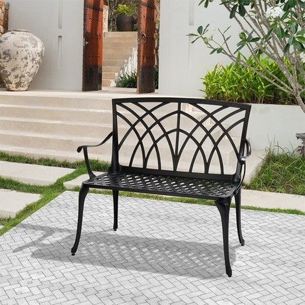 Compact Modern Decorative Metal Bench ?s=t4