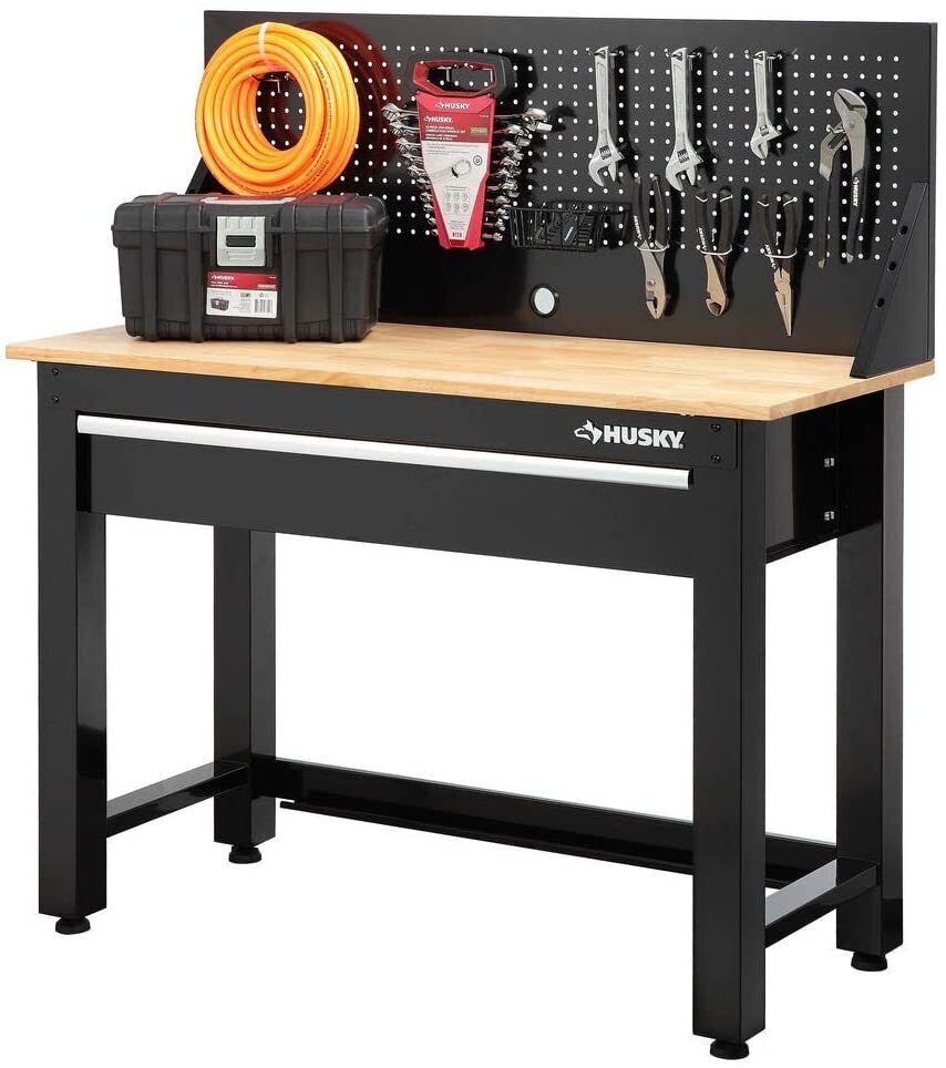 Compact Solid Wood Reloading Bench