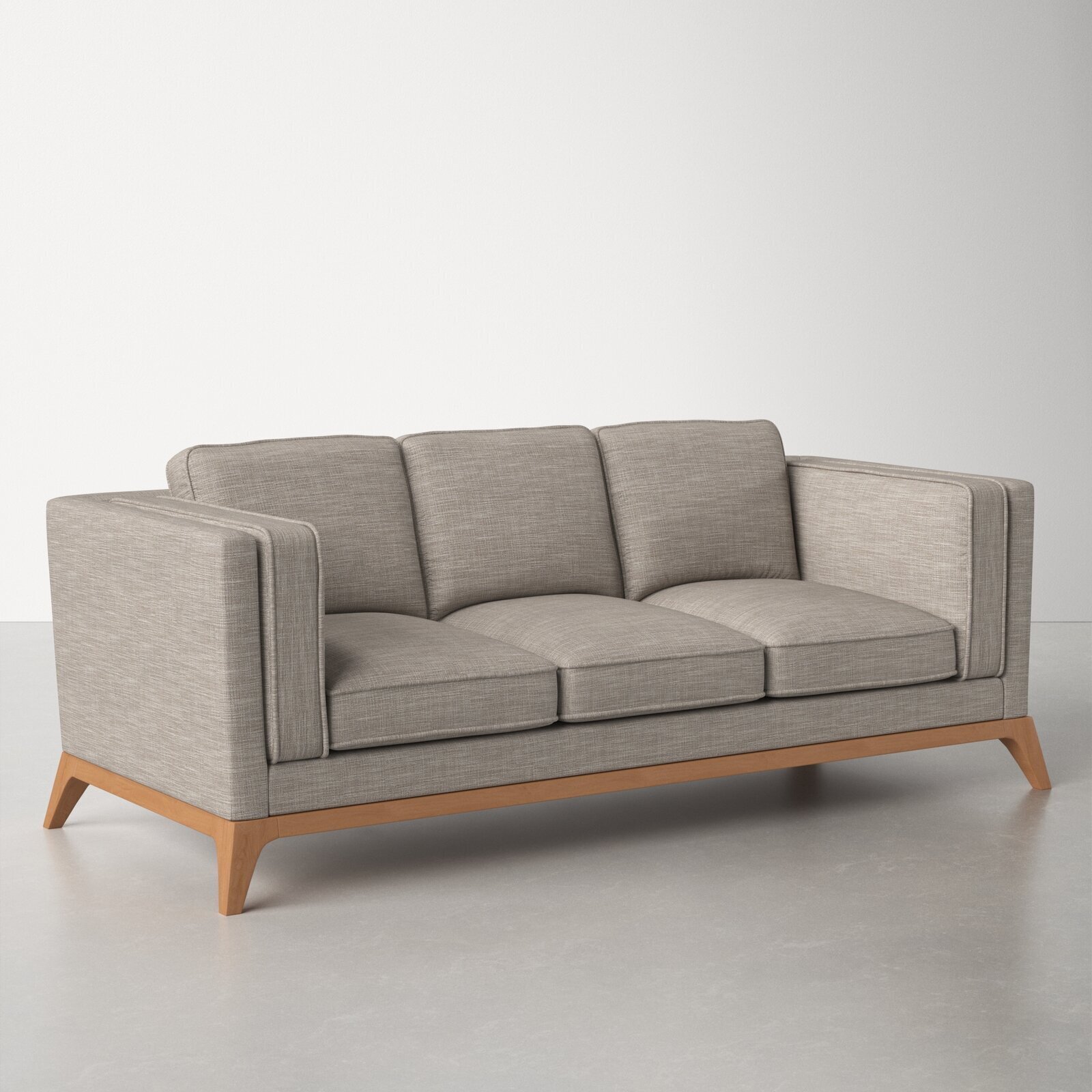 Contemporary Gray Japandi Sofa 