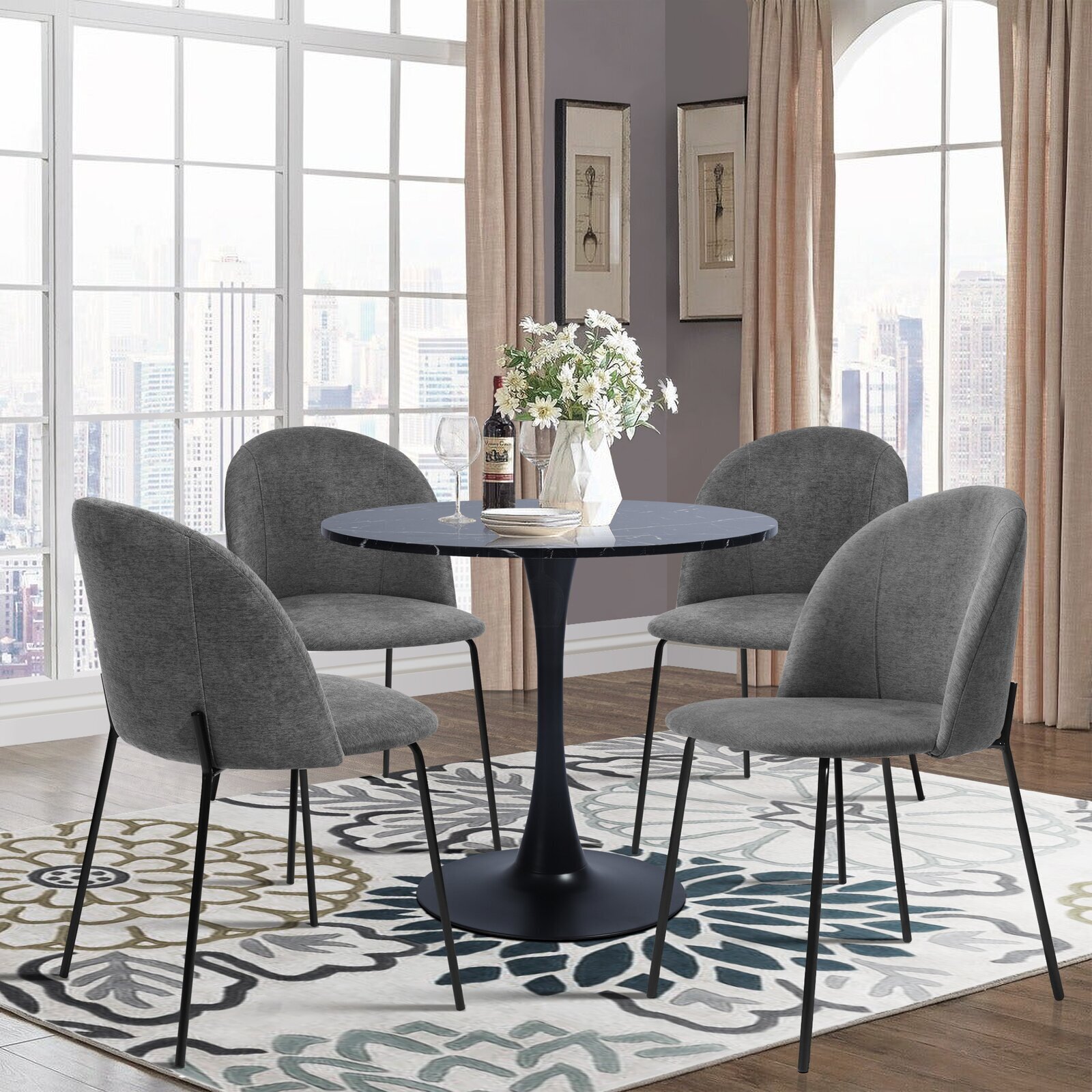 Contemporary Small Round Dinette Set