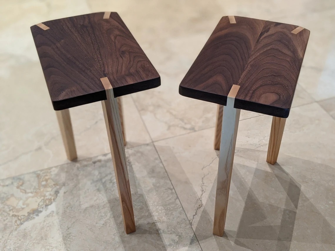 Contemporary Solid Wood Speaker Stands 