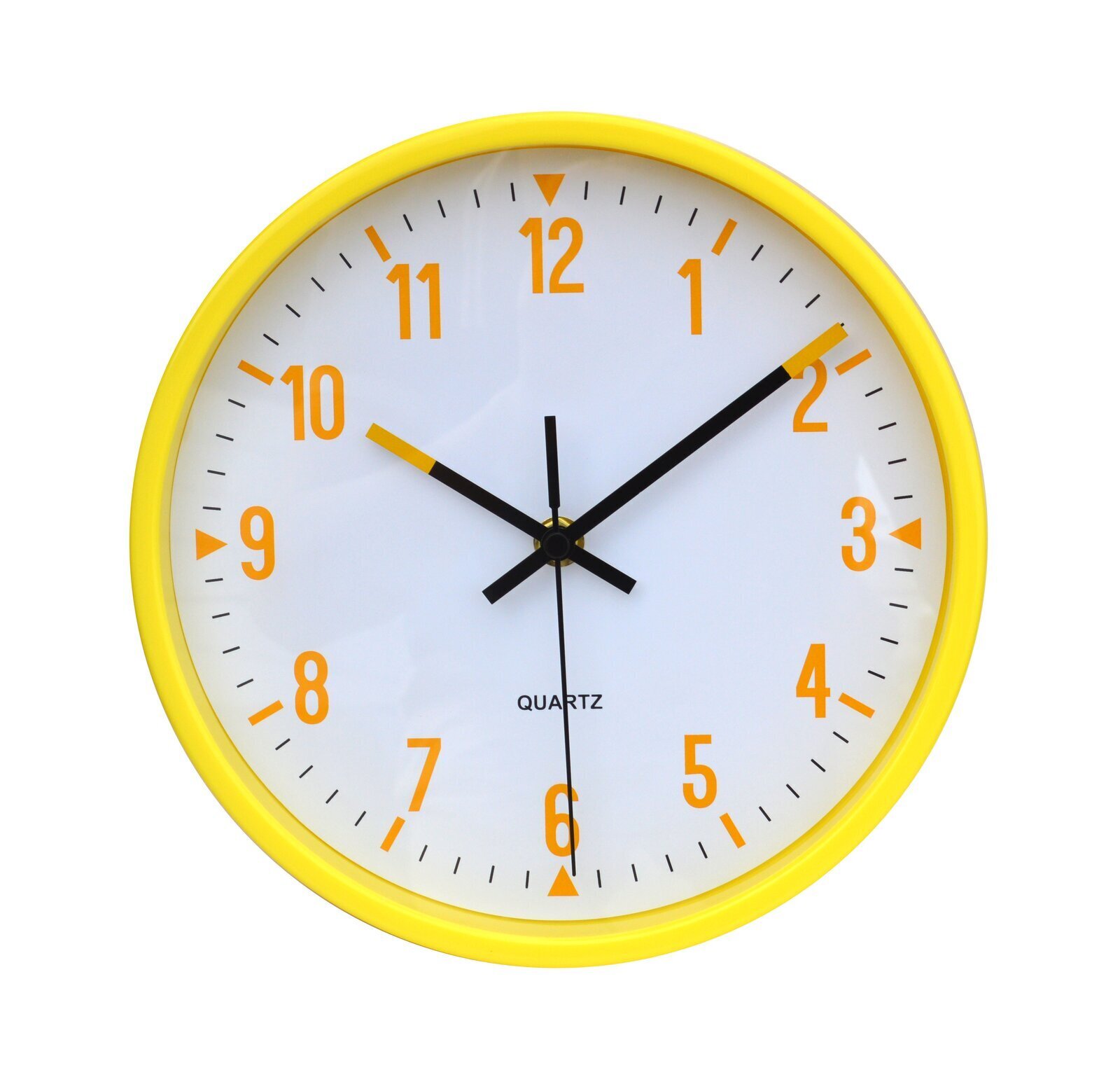 Contemporary Yellow Framed Wall Clock 