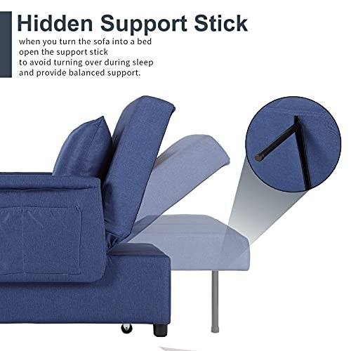 Convertible Chair Bed 3-in-1, Sleeper Chair Bed - Pull Out Sleeper Chair Bed Modern Sofa Bed Adjustable Backrest Sleeper Couch Bed for Living Room/Small Apartment