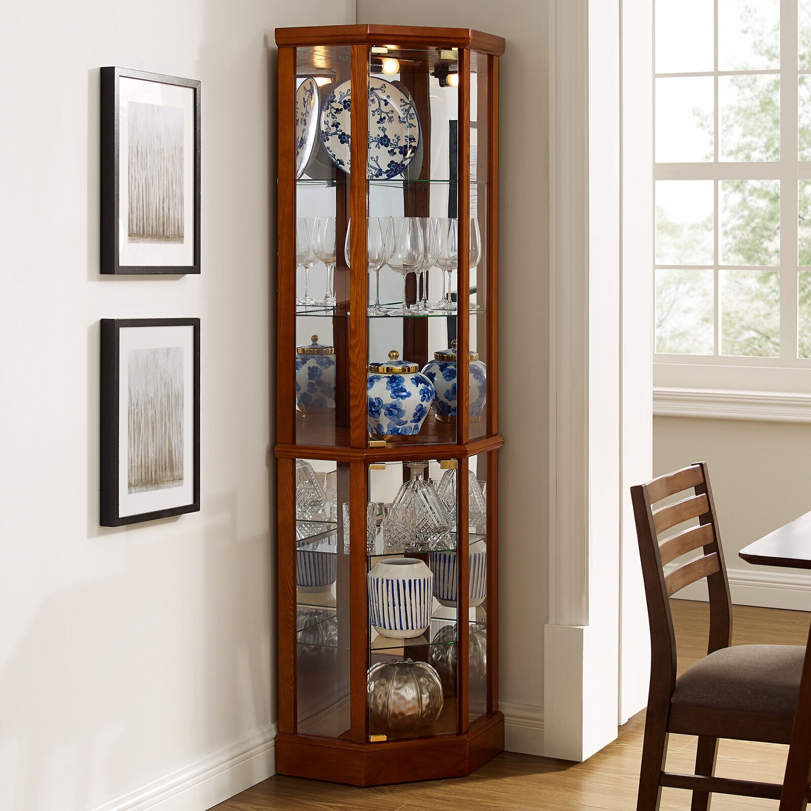 Corner style China Cabinet for Sale