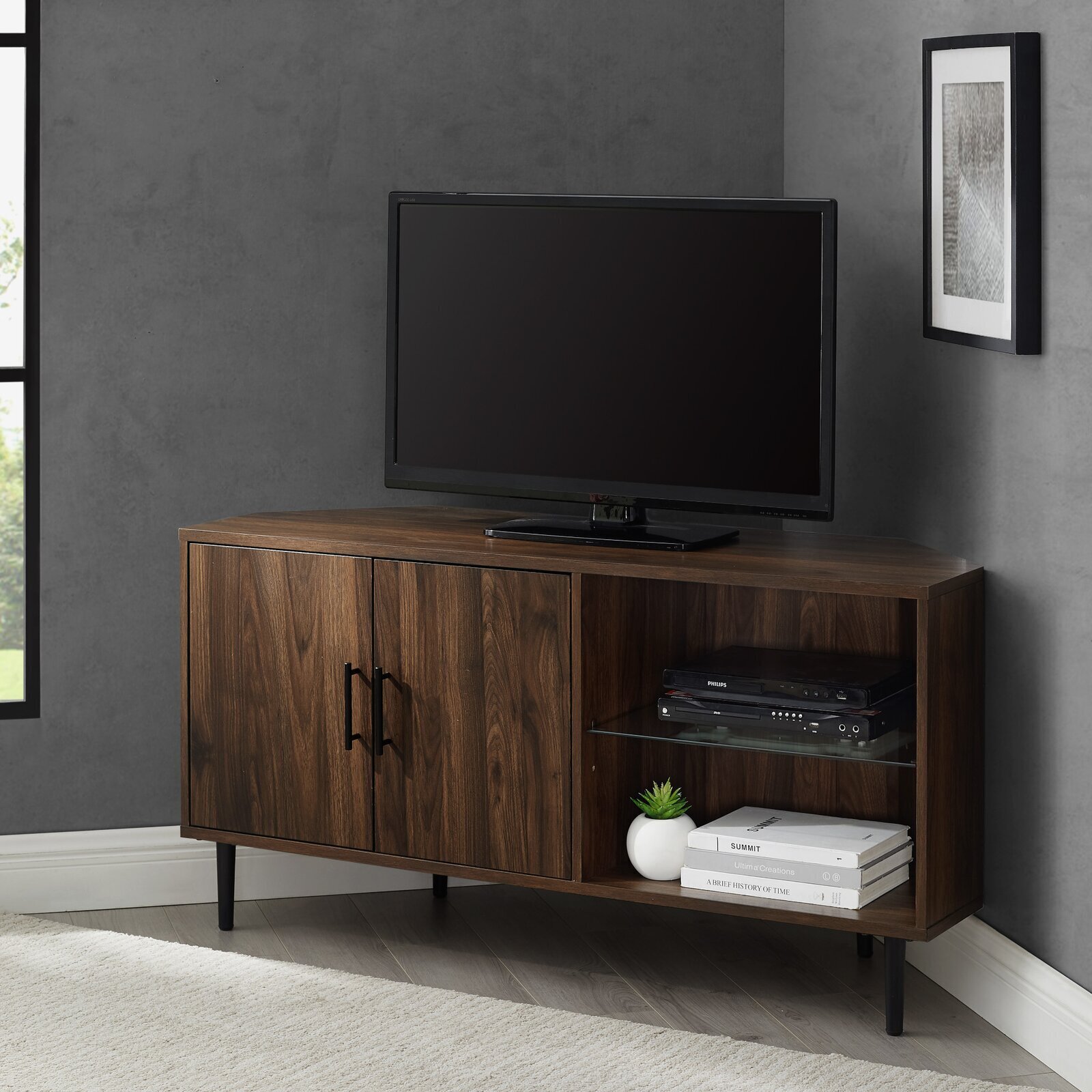 Corner TV Stand with Legs