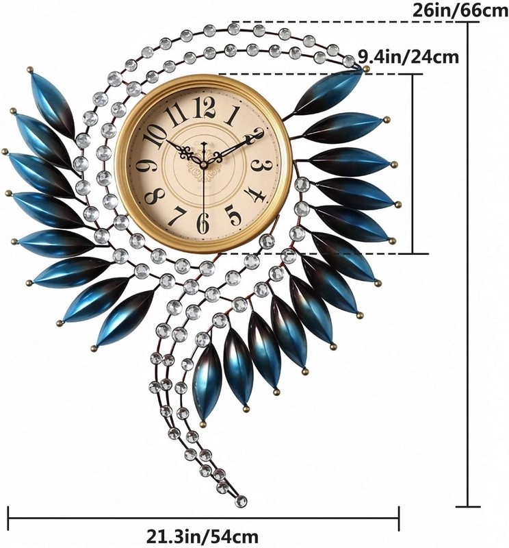 Cornerstone Metal Leaf Wall Clock