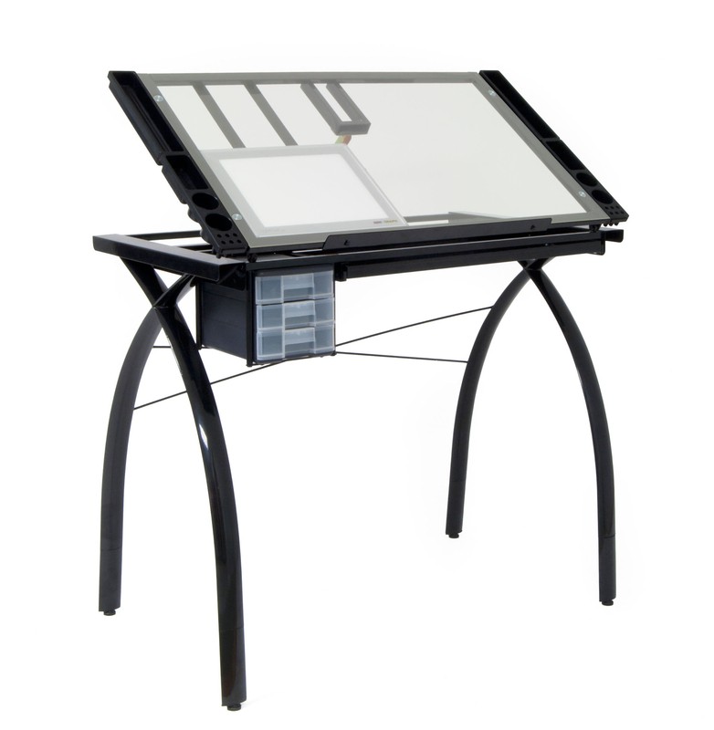 Courson Glass Drafting Table