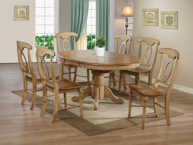 round dining table set with butterfly leaf