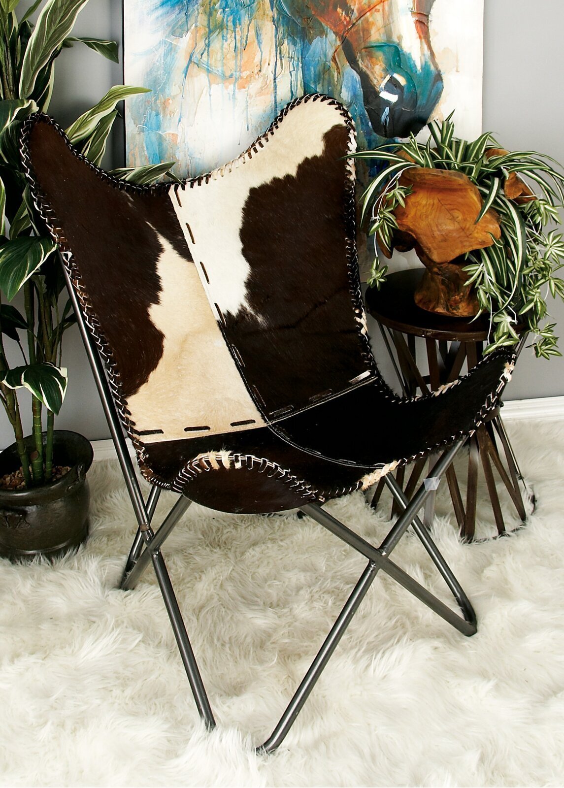 Cowhide Butterfly Chair 