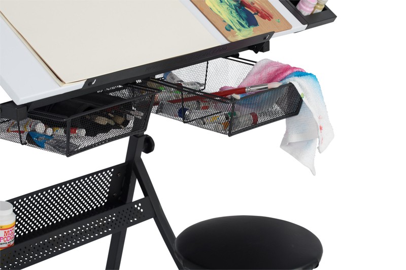 Crase Height Adjustable Drafting Table and Chair Set