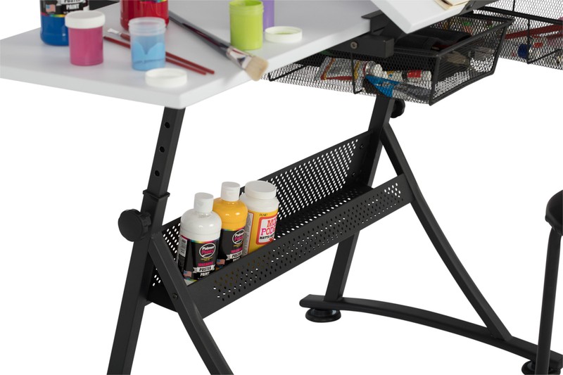 Crase Height Adjustable Drafting Table and Chair Set