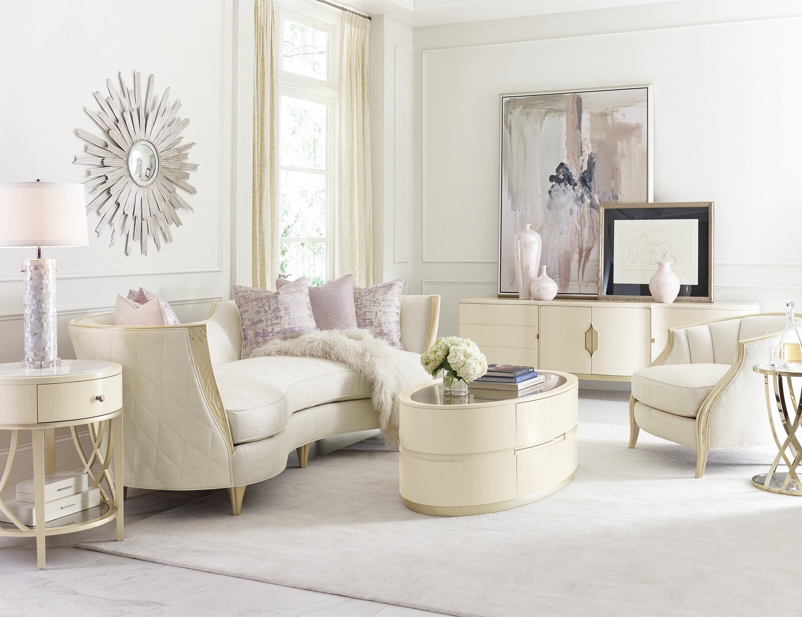 Cream Circle Couch