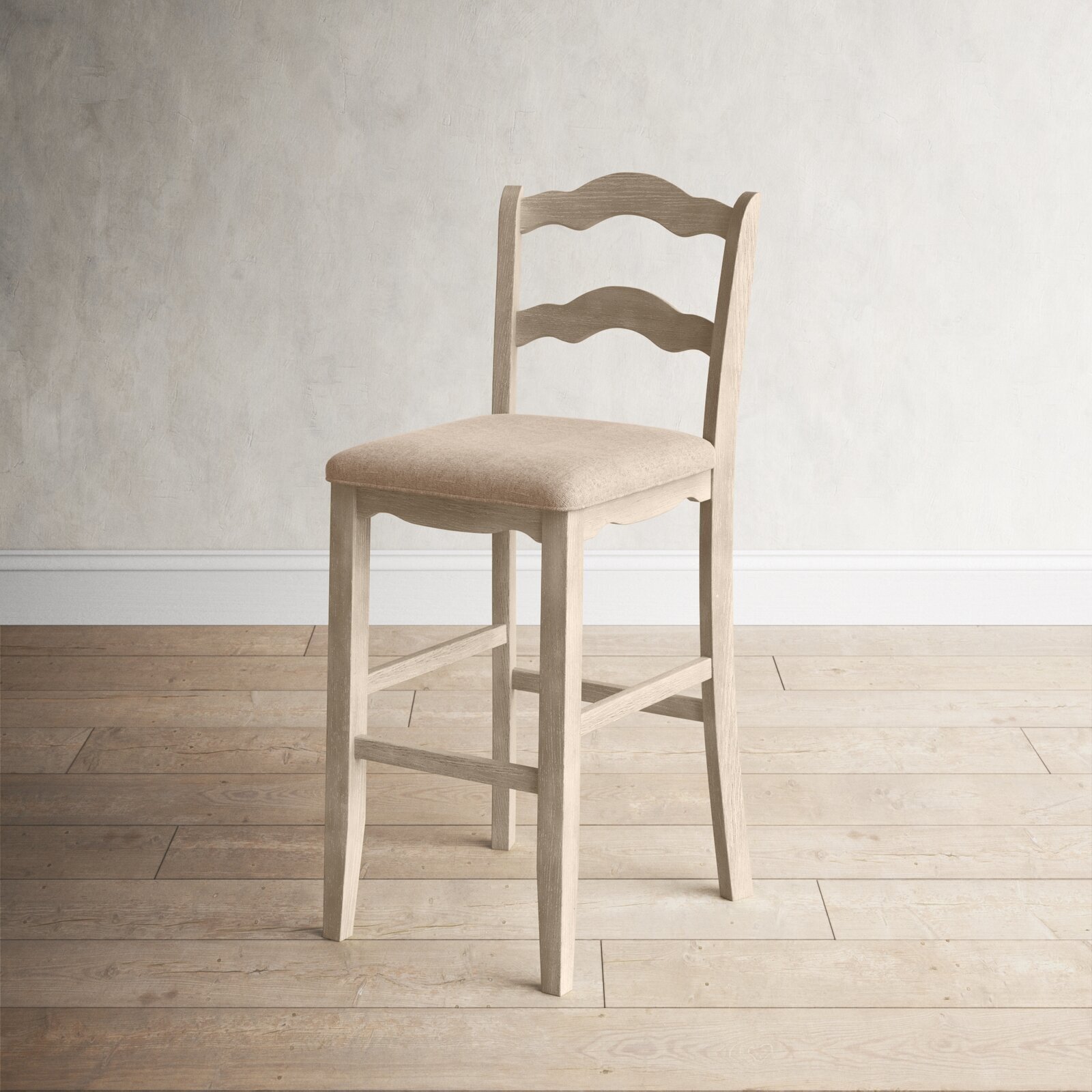 Curvy Chic Bar Stool with Open Back 