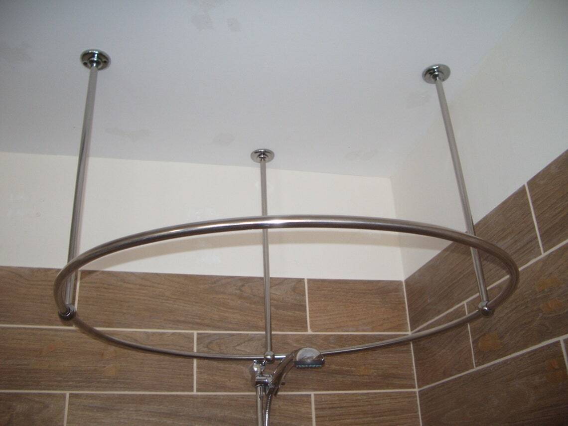 Custom made 360° circular shower rod