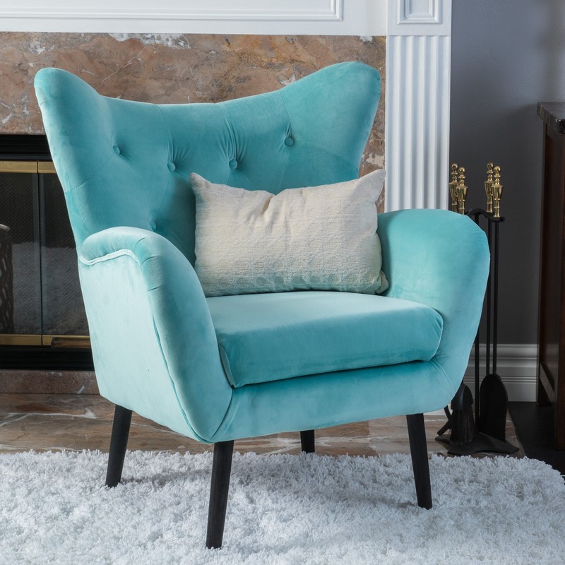 Danney 30'' Wide Tufted Velvet Wingback Chair