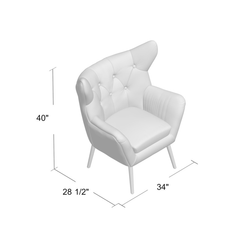 Danney 30'' Wide Tufted Velvet Wingback Chair