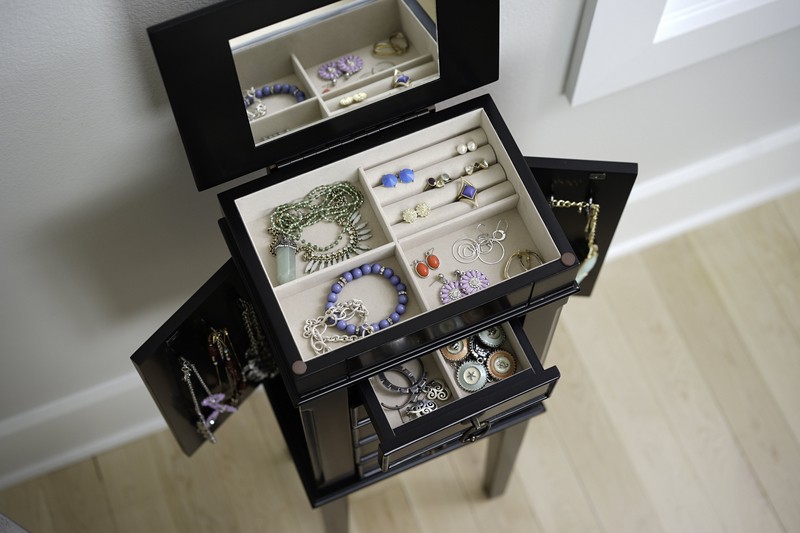 Dario 11.75'' Wide Jewelry Armoire with Mirror