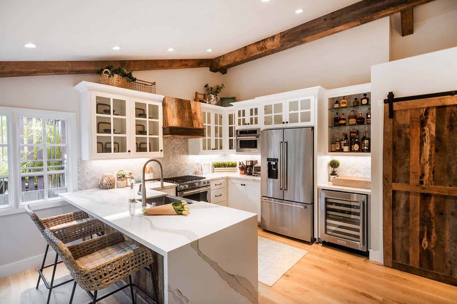 lived in rustic white kitchen design