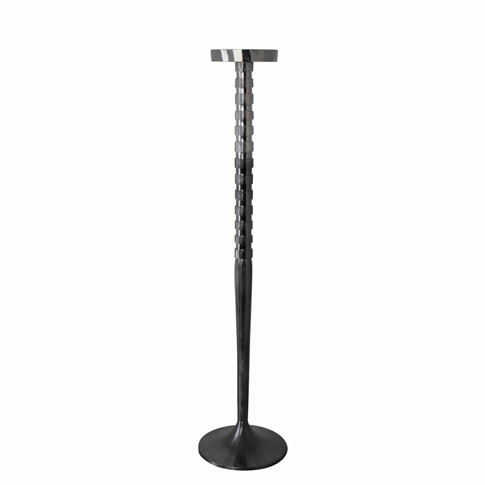 Dark silver floor candle stand
