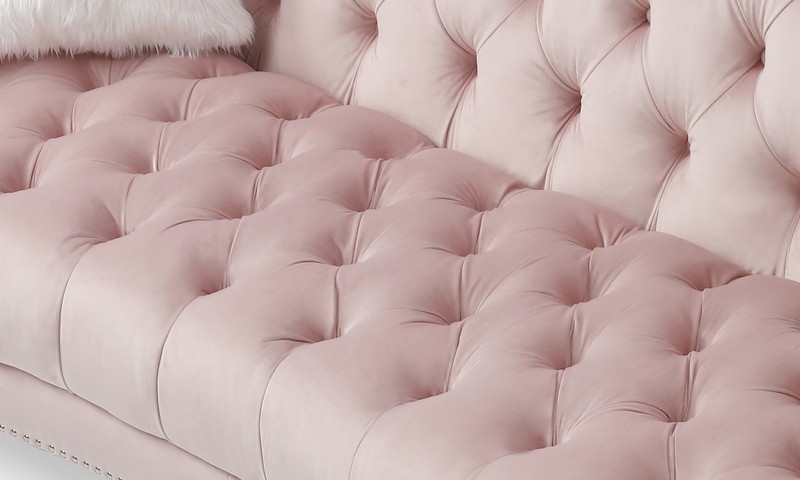 Davina 64'' Velvet Tuxedo Arm Curved Loveseat