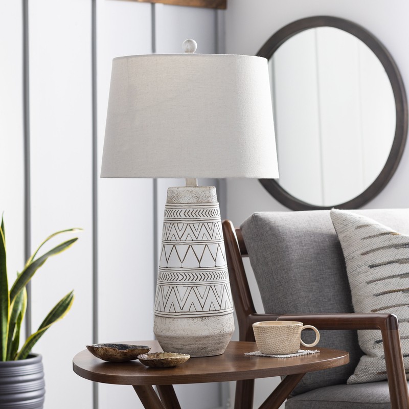 Dax 26" White/Brown Table Lamp