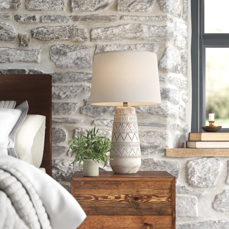 Dax 26" White/Brown Table Lamp