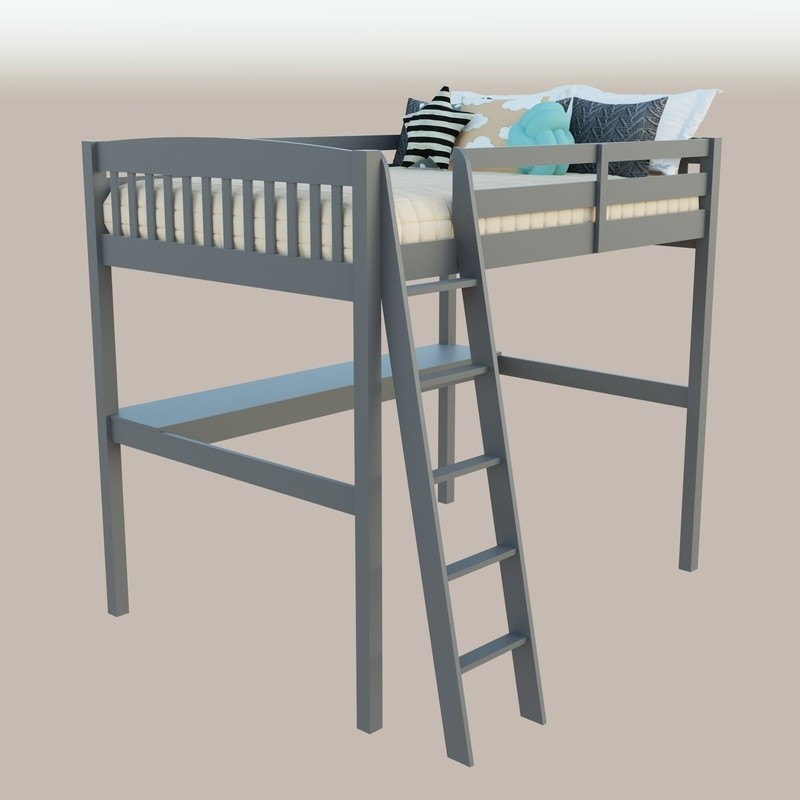 Daylin Solid Wood Platform Loft Bed with Built-in-Desk by Harriet Bee