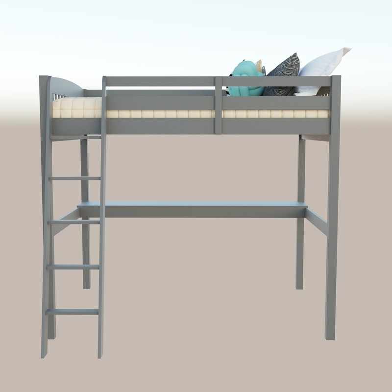 Daylin Solid Wood Platform Loft Bed with Built-in-Desk by Harriet Bee