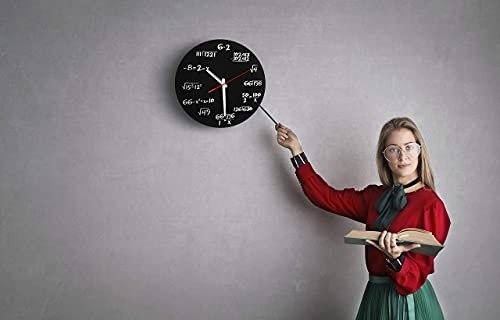 Decodyne Math Wall Clock - Unique Wall Clock - Each Hour Marked by a Simple Math Equation