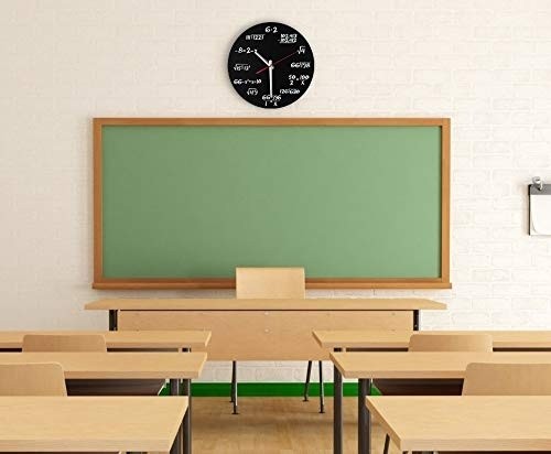 Decodyne Math Wall Clock - Unique Wall Clock - Each Hour Marked by a Simple Math Equation