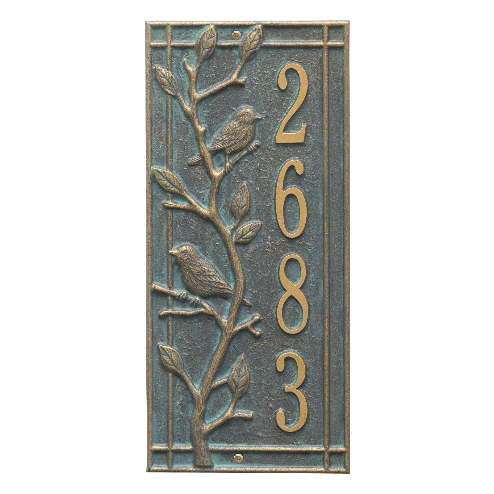 Decorative Vertical Metal Address Signs 