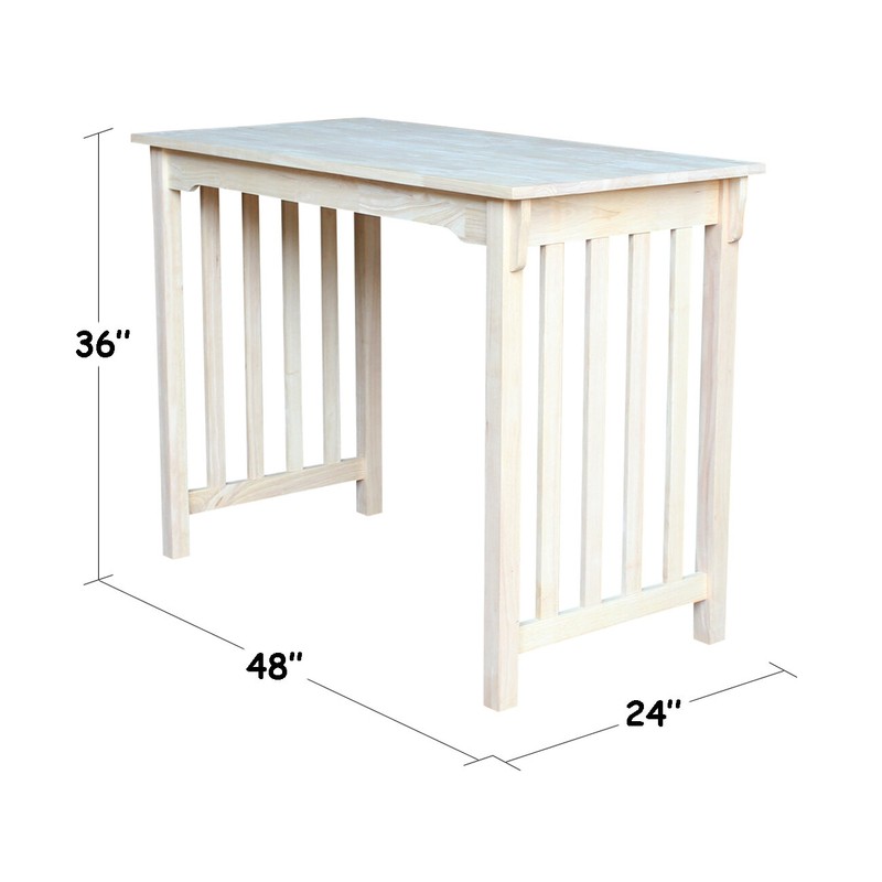 Deewan Counter Height 48'' Solid Wood Dining Table