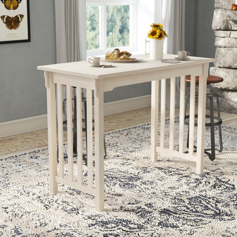 Deewan Counter Height 48'' Solid Wood Dining Table