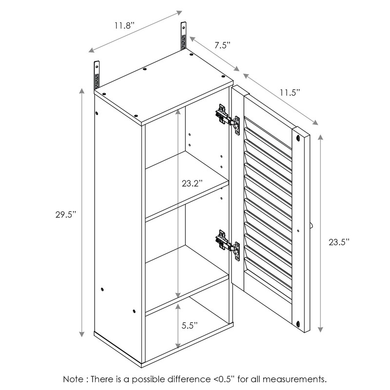 Demna 11.8'' W x 29.5'' H x 7.5'' D Over-The-Toilet Storage