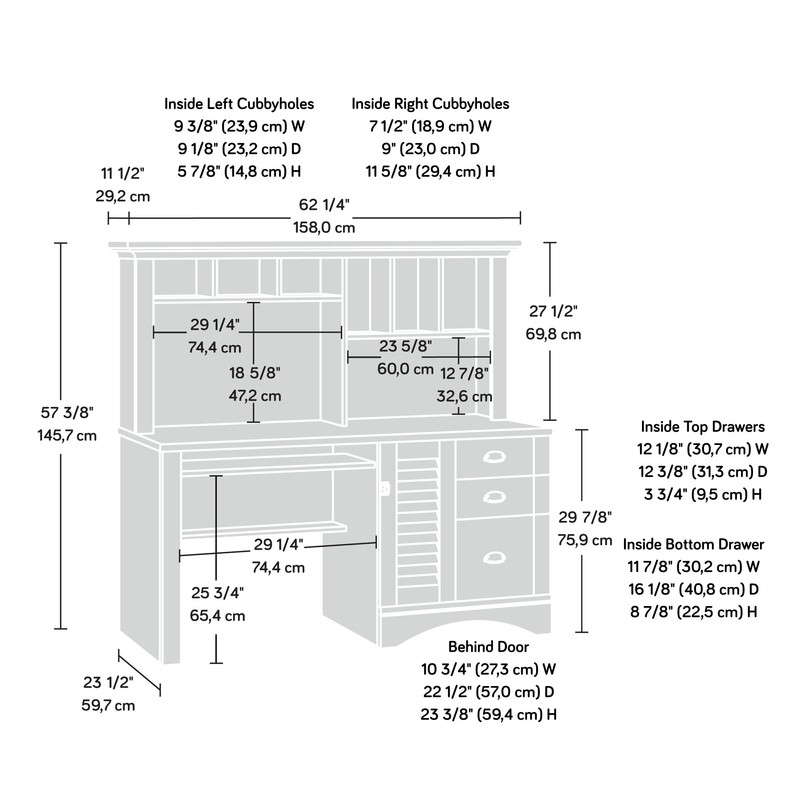 Deniece Desk with Hutch