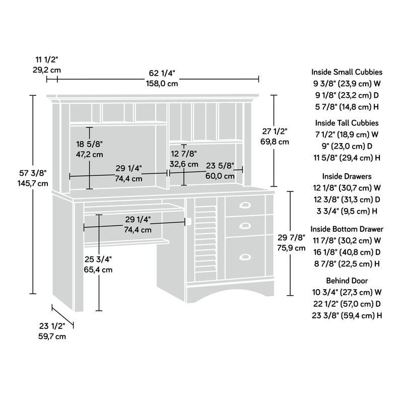 Deniece Desk with Hutch