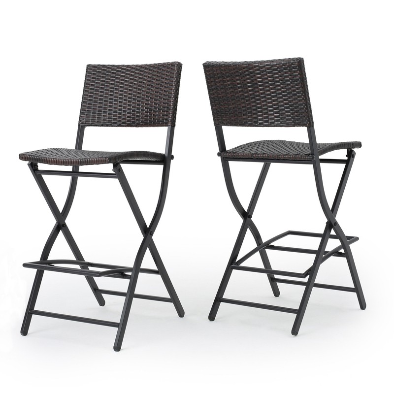 Deston Outdoor Wicker 28" Bar Stool