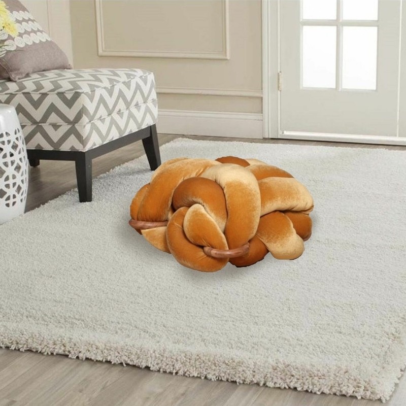 Detweiler 20'' Wide Velvet Pouf Ottoman